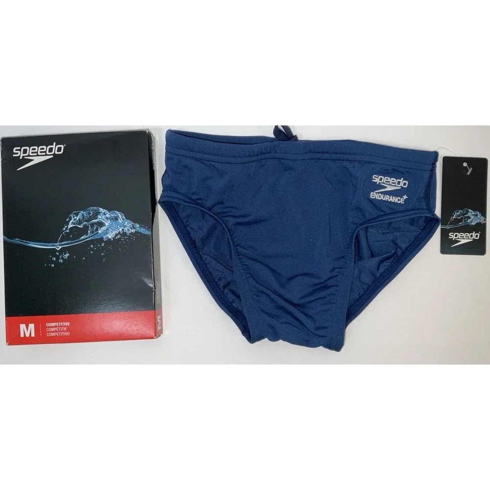 NIP Youth Speedo Competitive Solid Endurance+ Brief Swim Trunks Blue 26